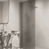 Hinged shower door Hietakari Forma 302, aluminium frame, grey satin glass Hinged shower door Hietakari Forma 302, aluminium frame, grey satin glass