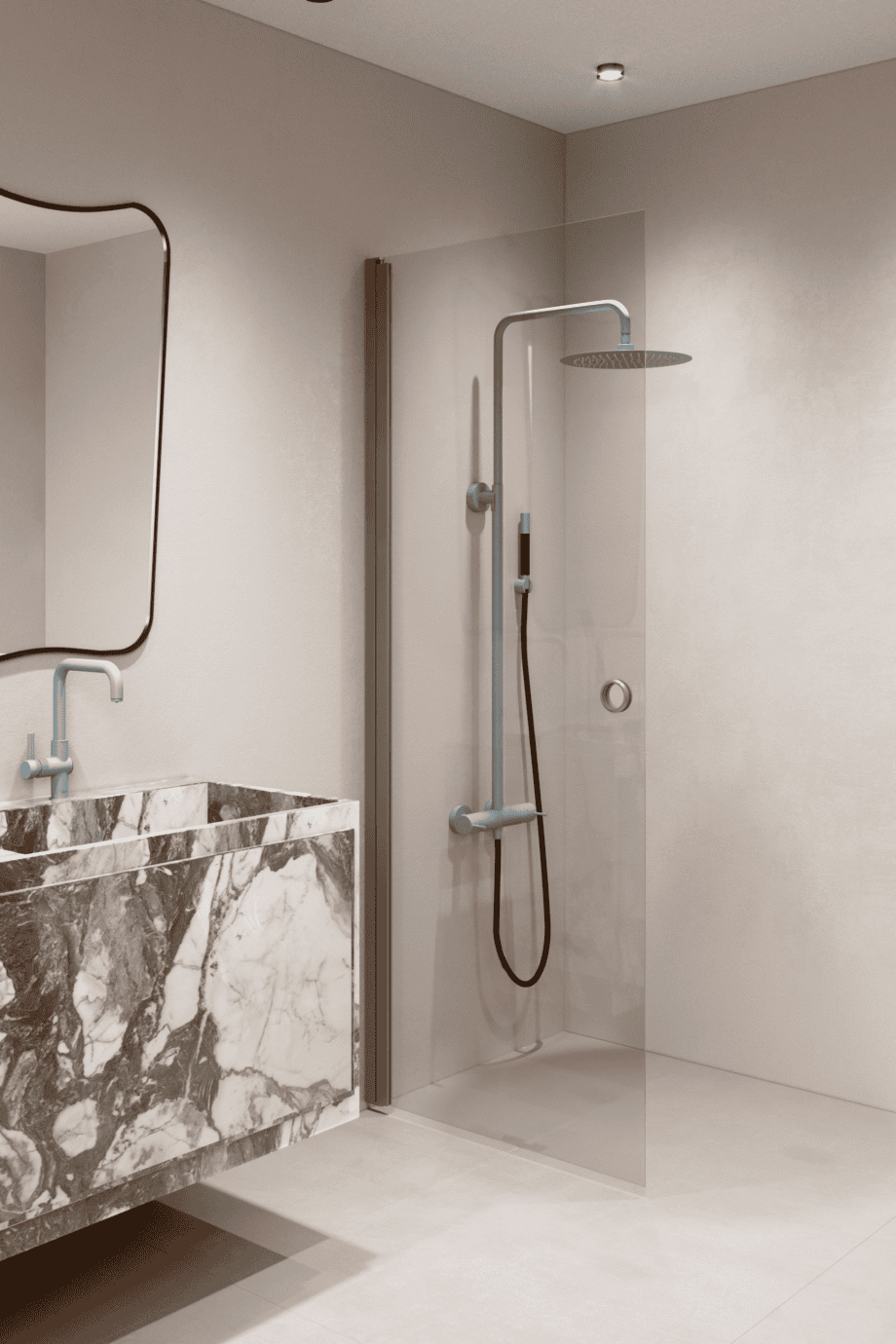 Hinged shower door Hietakari Forma 302 – view 7 Hinged shower door Hietakari Forma 302 – 7