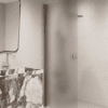 Hinged shower door Hietakari Forma 302, Mocha frame, satin frosted glass Hinged shower door Hietakari Forma 302, Mocha frame, satin frosted glass