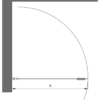 Hinged shower door Hietakari Forma 302 – view 2 Hinged shower door Hietakari Forma 302 – 2