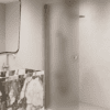 Hinged shower door Hietakari Forma 302, Sand frame, satin frosted glass Hinged shower door Hietakari Forma 302, Sand frame, satin frosted glass