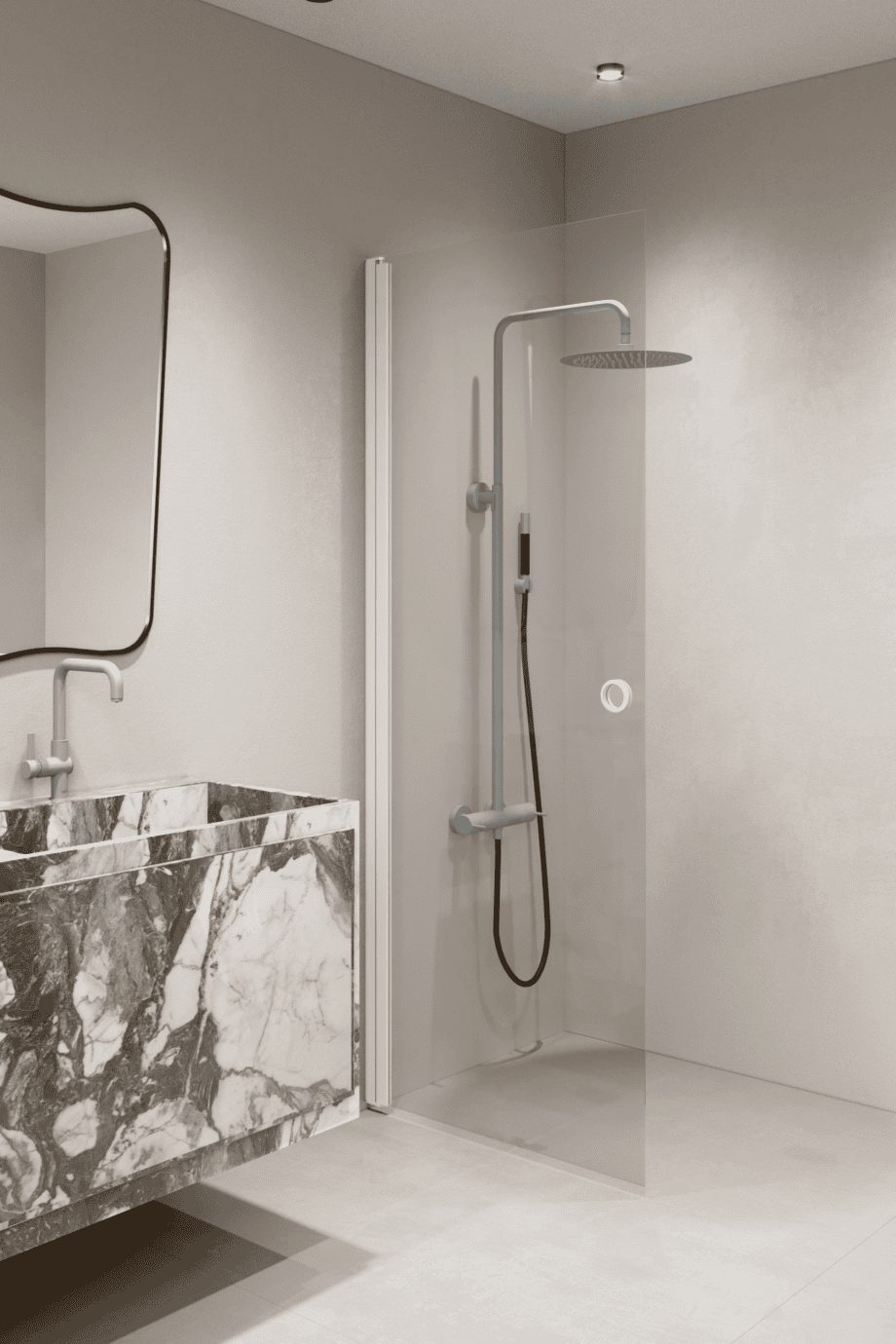 Hinged shower door Hietakari Forma 302 Hinged shower door Hietakari Forma 302