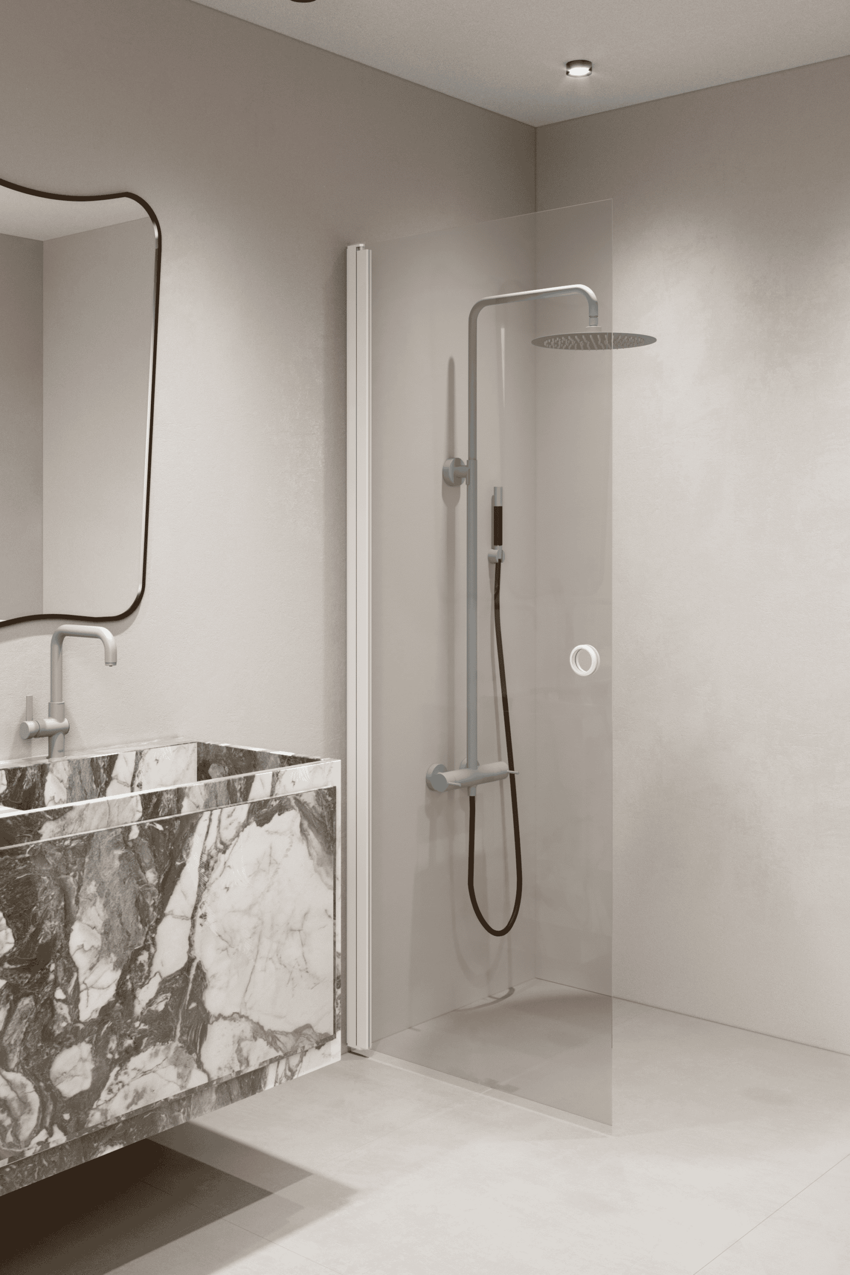Hinged shower door Hietakari Forma 302