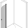 Curved hinged shower door Hietakari Forma 306 – 3