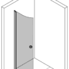 Curved hinged shower door Hietakari Forma 306 – 2