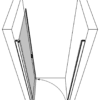 Hinged shower door with wall magnet Hietakari Forma 382 – 4