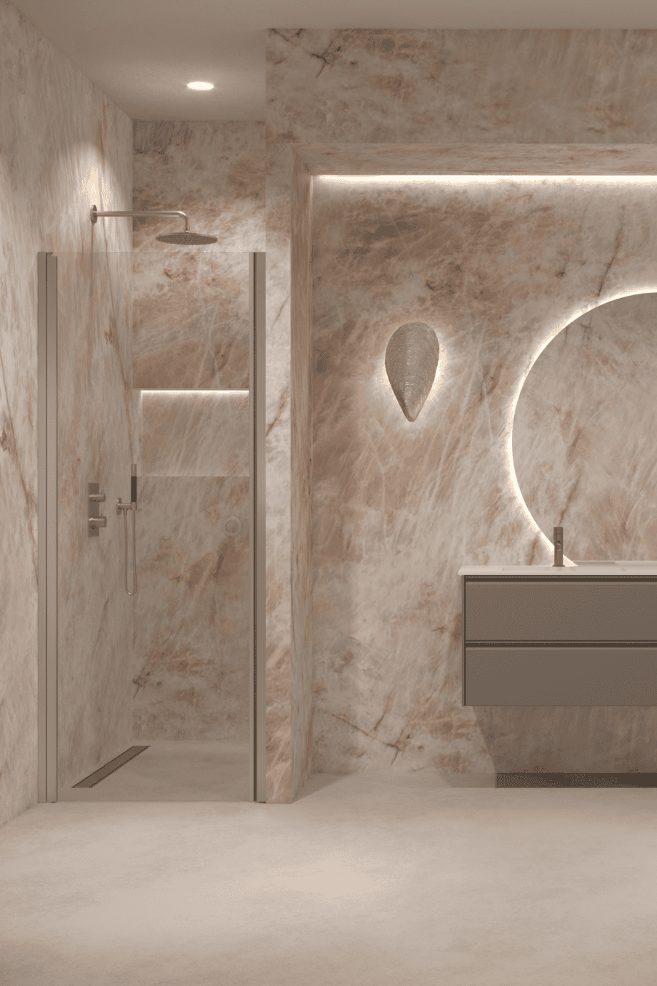 Hinged shower door with wall magnet Hietakari Forma 382 – 5