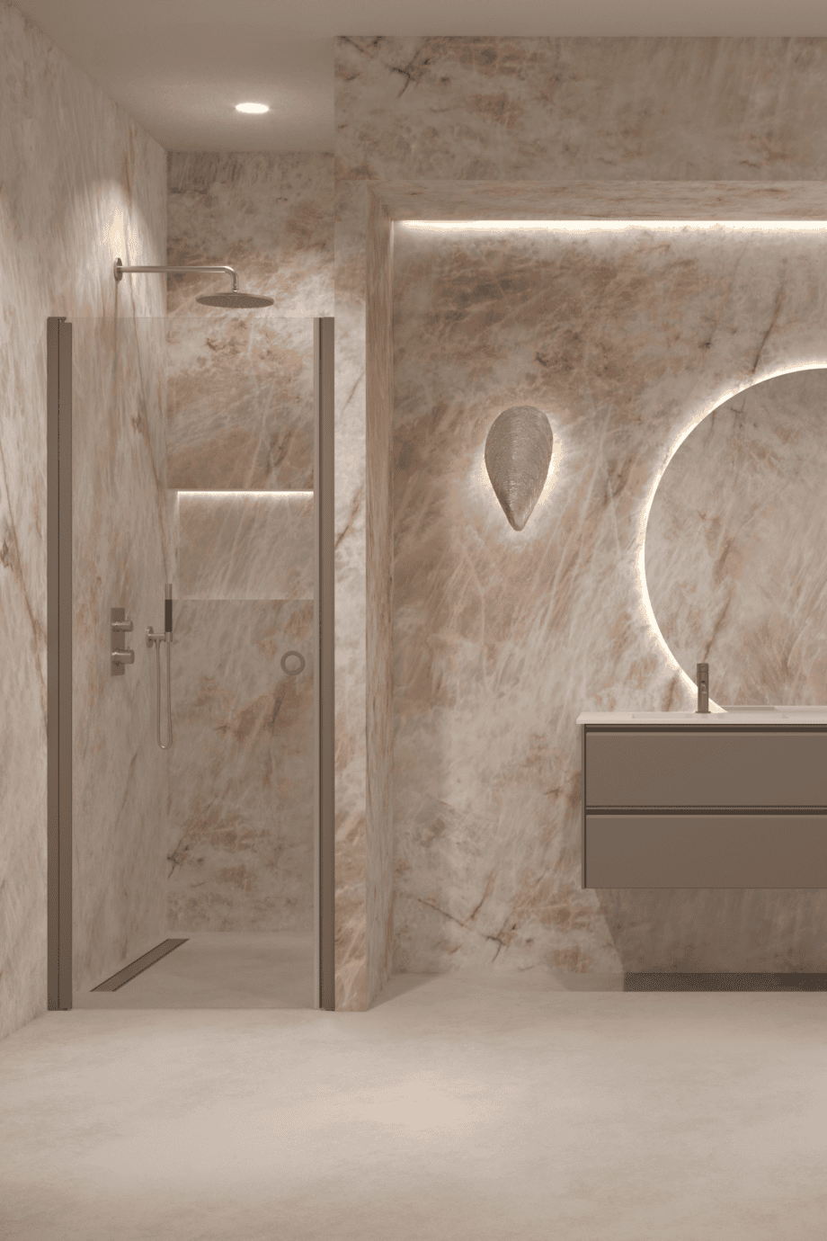 Hinged shower door with wall magnet Hietakari Forma 382 – 8