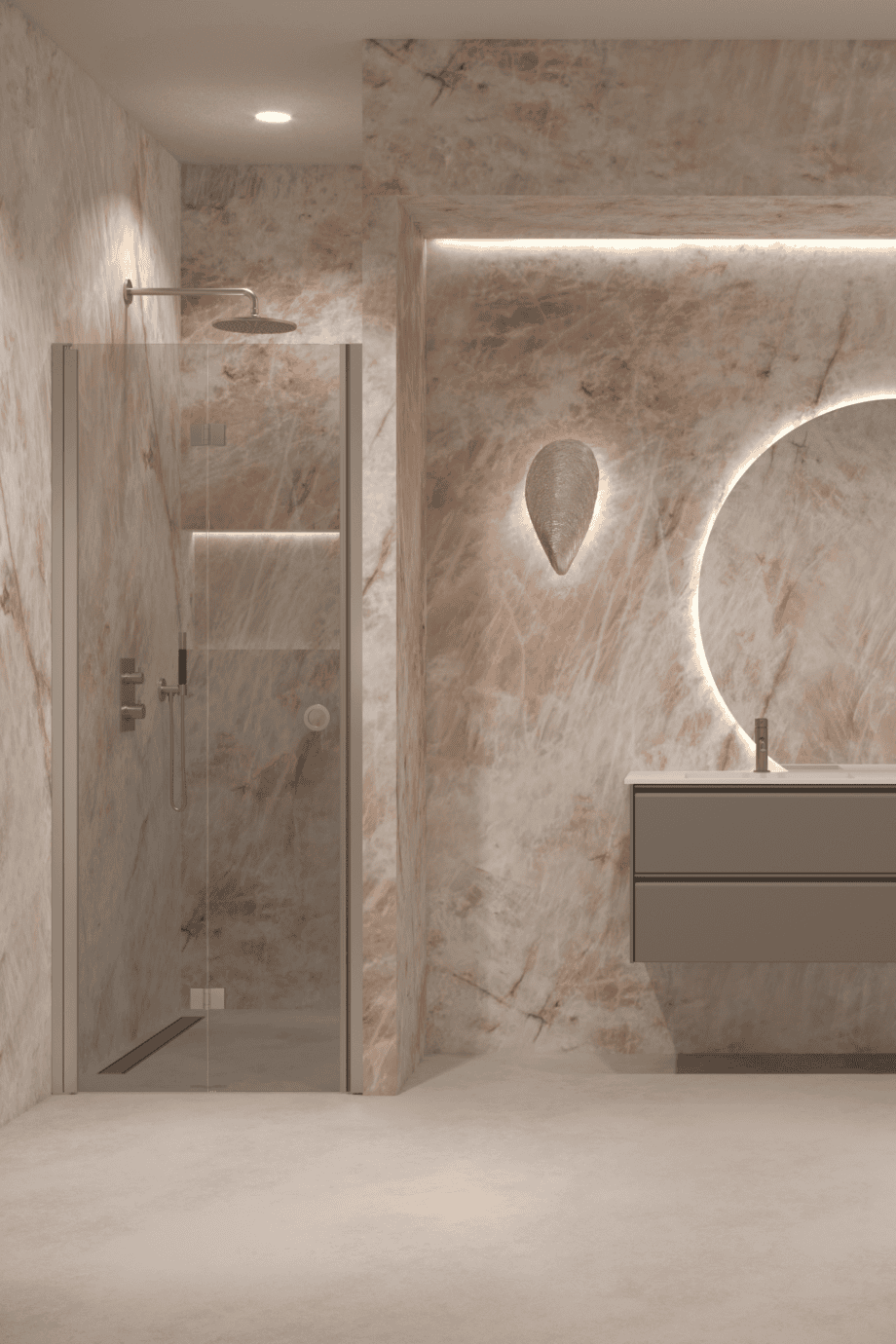 Folding shower door with wall magnet Hietakari Forma 383, aluminium frame, grey tinted glass Folding shower door with wall magnet Hietakari Forma 383, aluminium frame, grey tinted glass