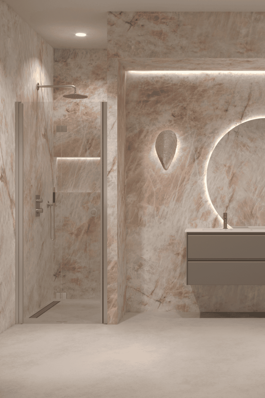 Folding shower door with wall magnet Hietakari Forma 383, aluminium frame, clear glass Folding shower door with wall magnet Hietakari Forma 383, aluminium frame, clear glass