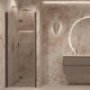 Folding shower door with wall magnet Hietakari Forma 383, Cocoa frame, bronze tinted glass Folding shower door with wall magnet Hietakari Forma 383, Cocoa frame, bronze tinted glass