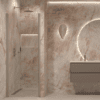 Folding shower door with wall magnet Hietakari Forma 383, Sand frame, super bright glass Folding shower door with wall magnet Hietakari Forma 383, Sand frame, super bright glass