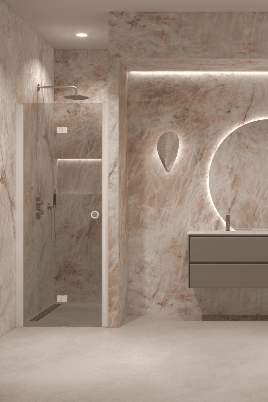 Folding shower door with wall magnet Hietakari Forma 383, white frame, grey tinted glass Folding shower door with wall magnet Hietakari Forma 383, white frame, grey tinted glass