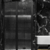 Folding shower door with fixed part and wall magnet Hietakari Forma 385, black frame, clear glass Folding shower door with fixed part and wall magnet Hietakari Forma 385 ā 6