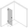 Hinged shower door Hietakari Vetro 512 – 3D drawing