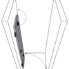 Folding shower door for alcove Hietakari Vetro 528 – 3D drawing