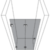 Folding shower door for alcove Hietakari Vetro 528 – dimension drawing