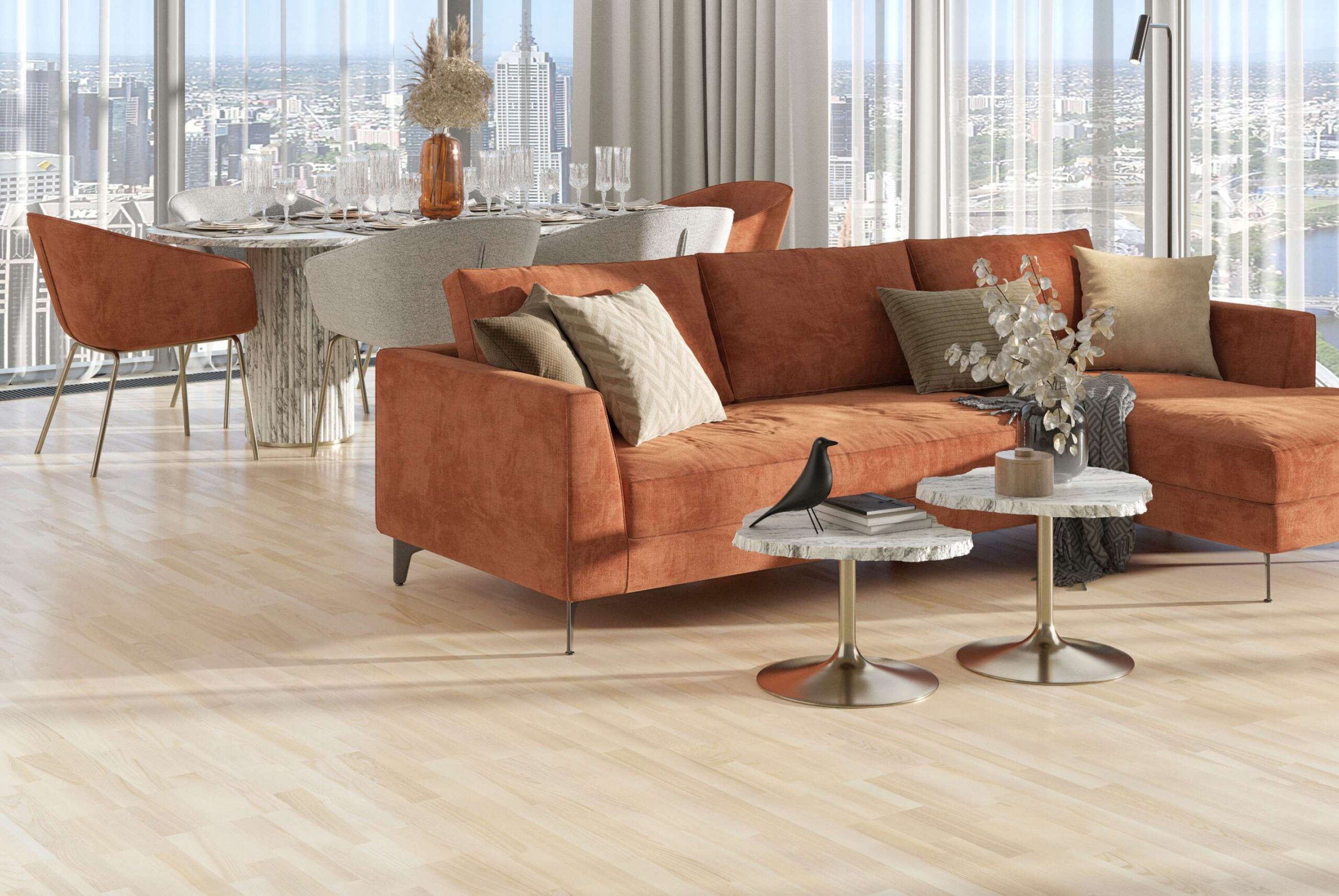 Engineered Ash Flooring 3-Strip Esta Elegant White matt lacquered – 2