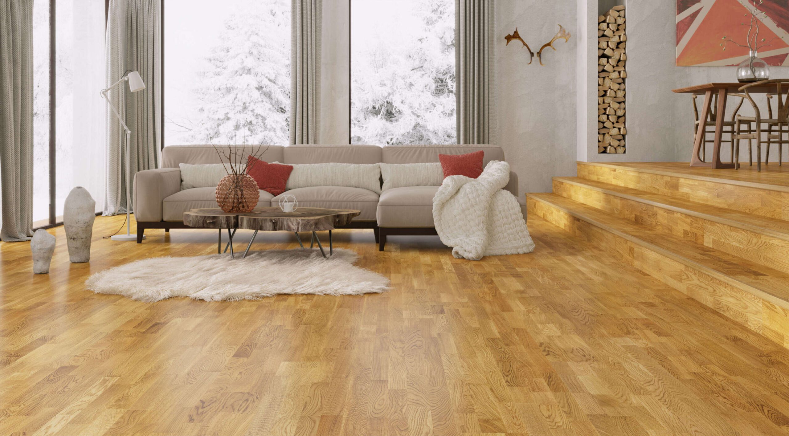 Engineered Oak Flooring 3-Strip Esta Village matt lacquered – 3