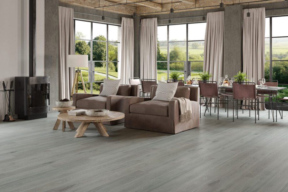 Engineered Oak Flooring Esta BC Dusky Grey White Pores extra matt lacquered – 3