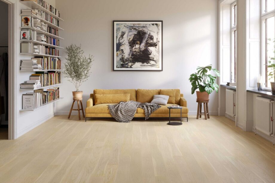 Engineered Oak Flooring Esta Nordic S Linen extra matt lacquered – close-up Engineered Oak Flooring Esta Nordic S Linen extra matt lacquered – 3