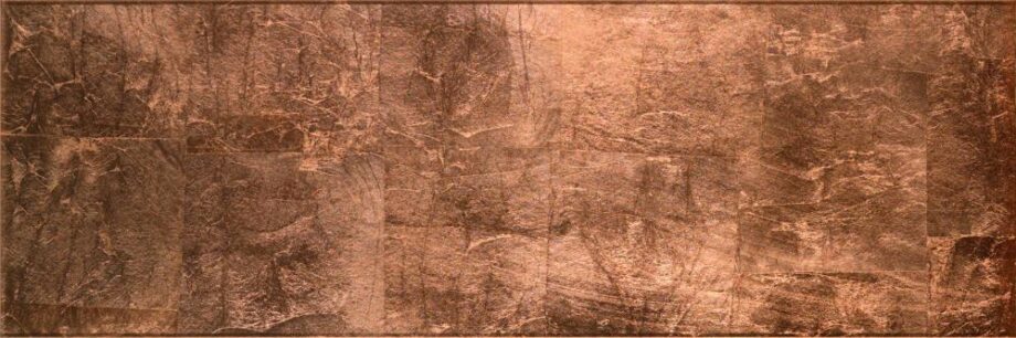186734-1 Metallilehega lamineeritud klaasplaat Dune Foglio di Rame, 25x75 cm, 9 mm, vaskne