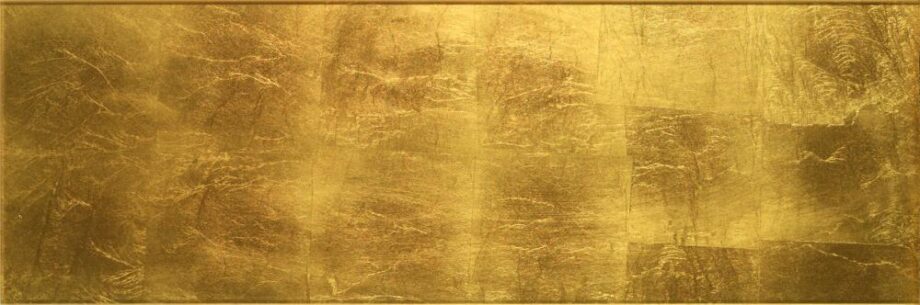 Metallilehega lamineeritud klaasplaat Dune Foglio d'Oro, 25x75 cm, 9 mm, kuldne
