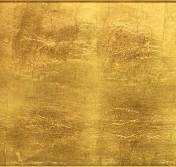 Glass tile laminated with metal leaf Dune Foglio d'Oro, 25x75 cm, 9 mm, gold