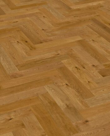 Herringbone flooring Thede & Witte Oak Knotty beveled brushed and oiled