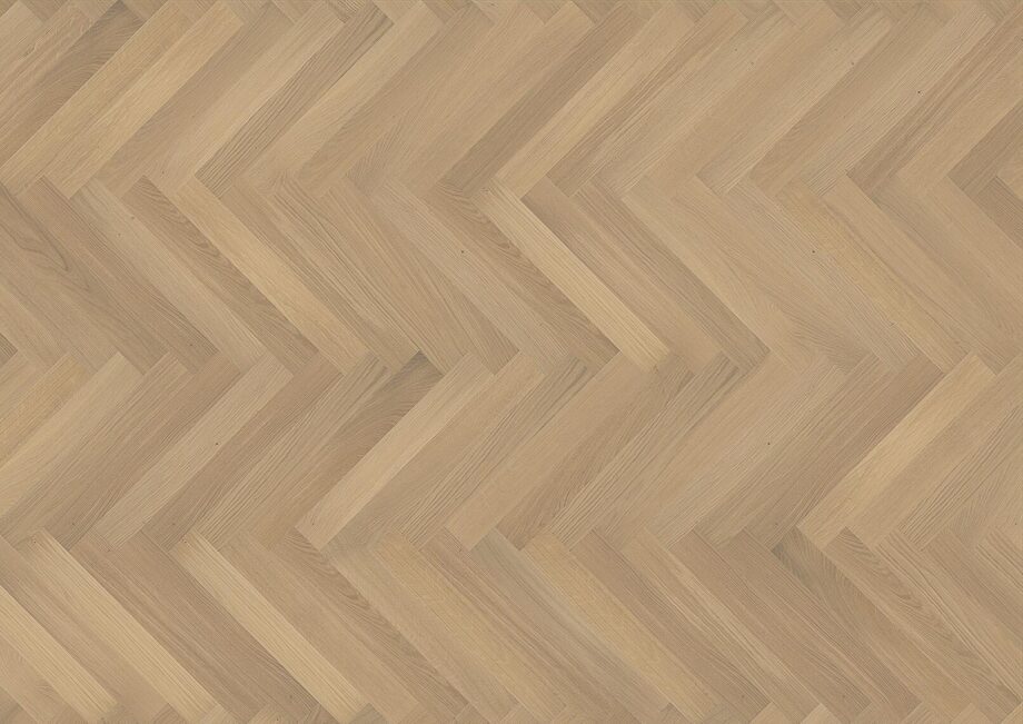 Herringbone parquet Oak Natur white oiled