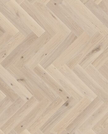 Herringbone parquet oak, Tarkett, Segno Oak Lime Stone, brushed, beveled, hardwax oil, left modular