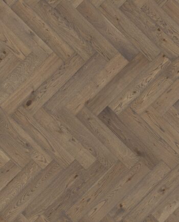 Herringbone parquet oak, Tarkett, Segno Oak Old Grey, brushed, beveled, hardwax oil, left modular