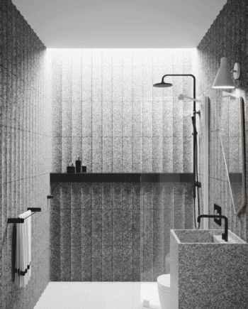 Curved fixed shower screen Hietakari Infinia 221