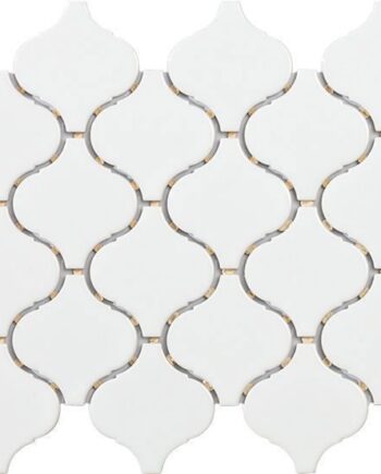Ceramic mosaic Tech Flame White, 25x28 cm, white