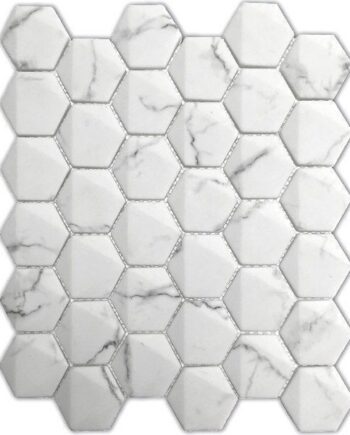 Ceramic mosaic Urban Statuario, 26x30 cm, white