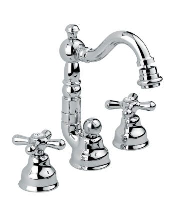 Three-hole bidet mixer Emmevi Decò Old 12644 with pop-up waste