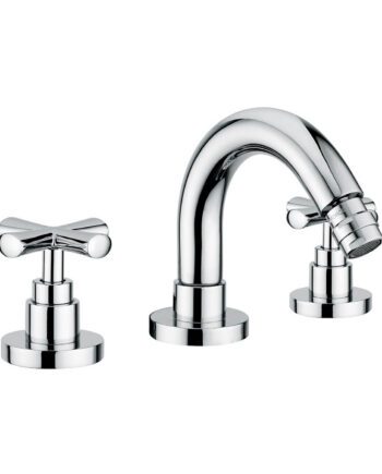 Three-hole bidet mixer Emmevi Spirit New 31034 with pop-up waste