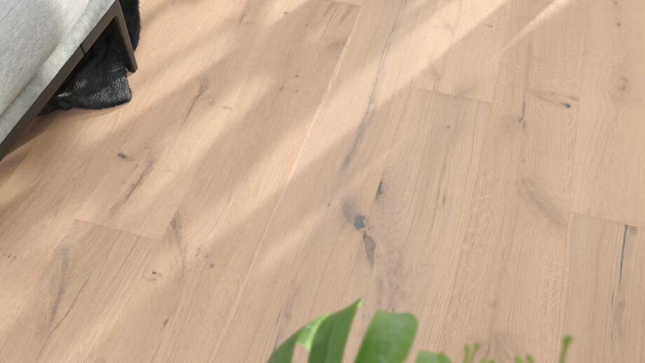 Parquet floor Oak Rustical 1-strip 4 sides beveled brushed white oiled – 4