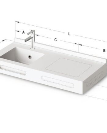 Made-to-Measure Vanity Basin PAA OPUS MINI MTM, Silkstone