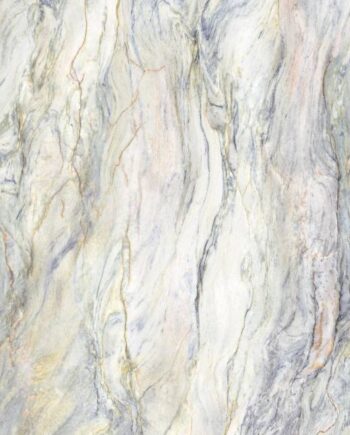Marble effect large porcelain slab ABK Sensi Nuance Quarzite Fusion, 120x280 cm, 6 mm, polished 3D textured (lux 3D)