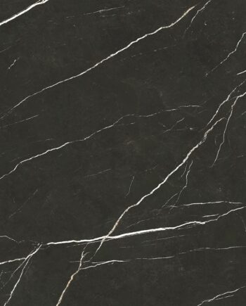Marble-effect polished porcelain floor tile Tau Elite Black Pol, 120x120 cm, 9 mm, black, rectified