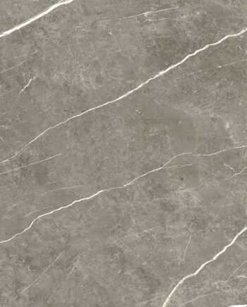 Marble-effect polished porcelain floor tile Tau Elite Graphite Pol, 90x90 cm, graphite grey, rectified