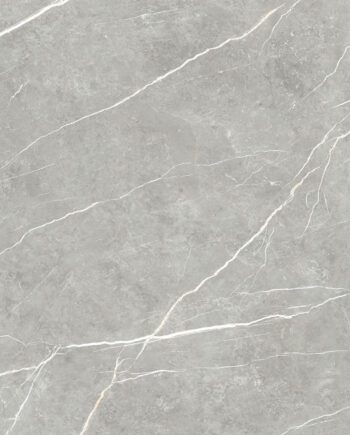 Marble-effect polished porcelain floor tile Tau Elite Gray Pol, 120x120 cm, 9 mm, grey, rectified