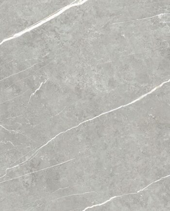 Marble-effect polished porcelain floor tile Tau Elite Gray Pol, 60x60 cm, grey, rectified