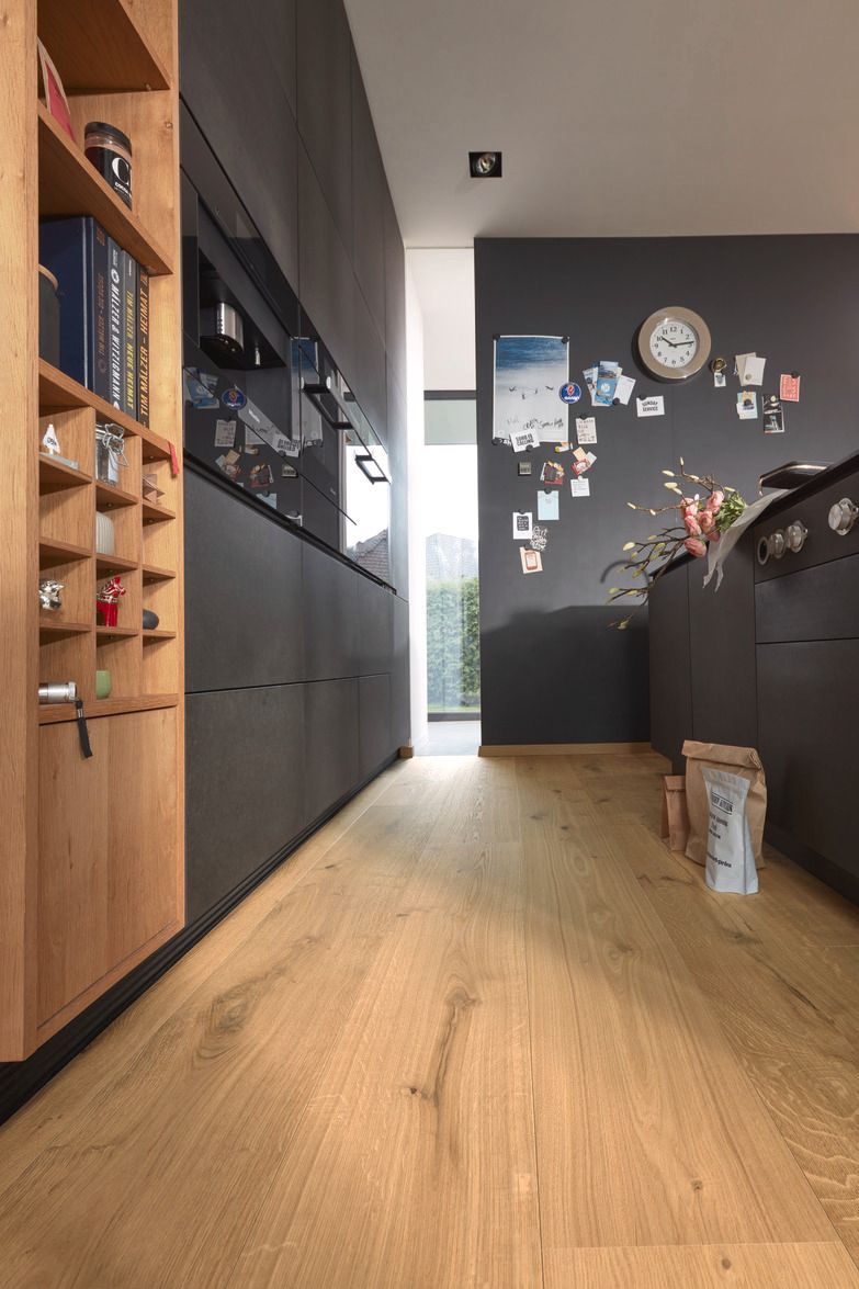 Oak parquet Meister, Lindura HD 400, Authentic pure oak 08921, 1-strip, 2200 x 270 mm, brushed, ultra matt lacquered