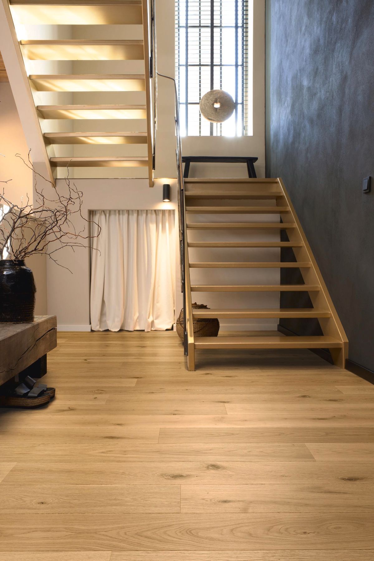 Oak parquet Meister, Longlife PD 400, Authentic pure oak 09004, 1-strip, 2200 x 180 mm, brushed, ultra matt lacquered