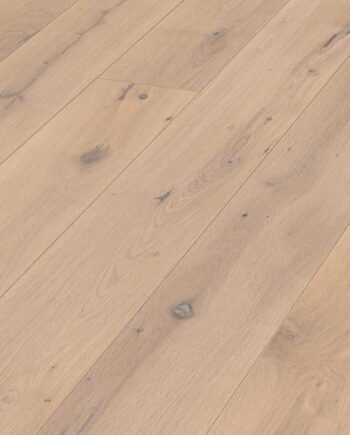 Oak parquet Meister, Longlife PD 400, Authentic off-white oak 09031, 1-strip, 2200 x 180 mm, brushed, naturally oiled