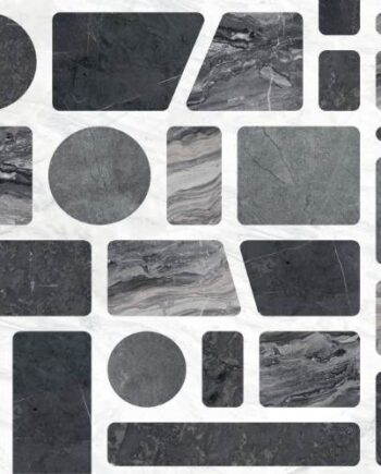 Patterned decorative porcelain tile ABK Wide&Style Incertum Dark, 60x120 cm, 8.5 mm, matt