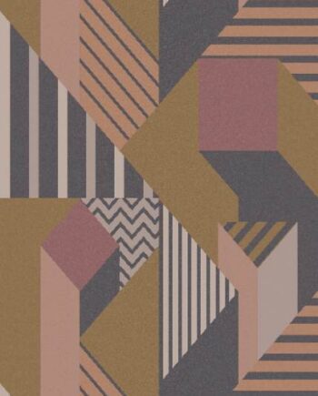 Patterned large porcelain decor slab ABK Wide&Style Perspective Brown, 120x280 cm, 6 mm, matt
