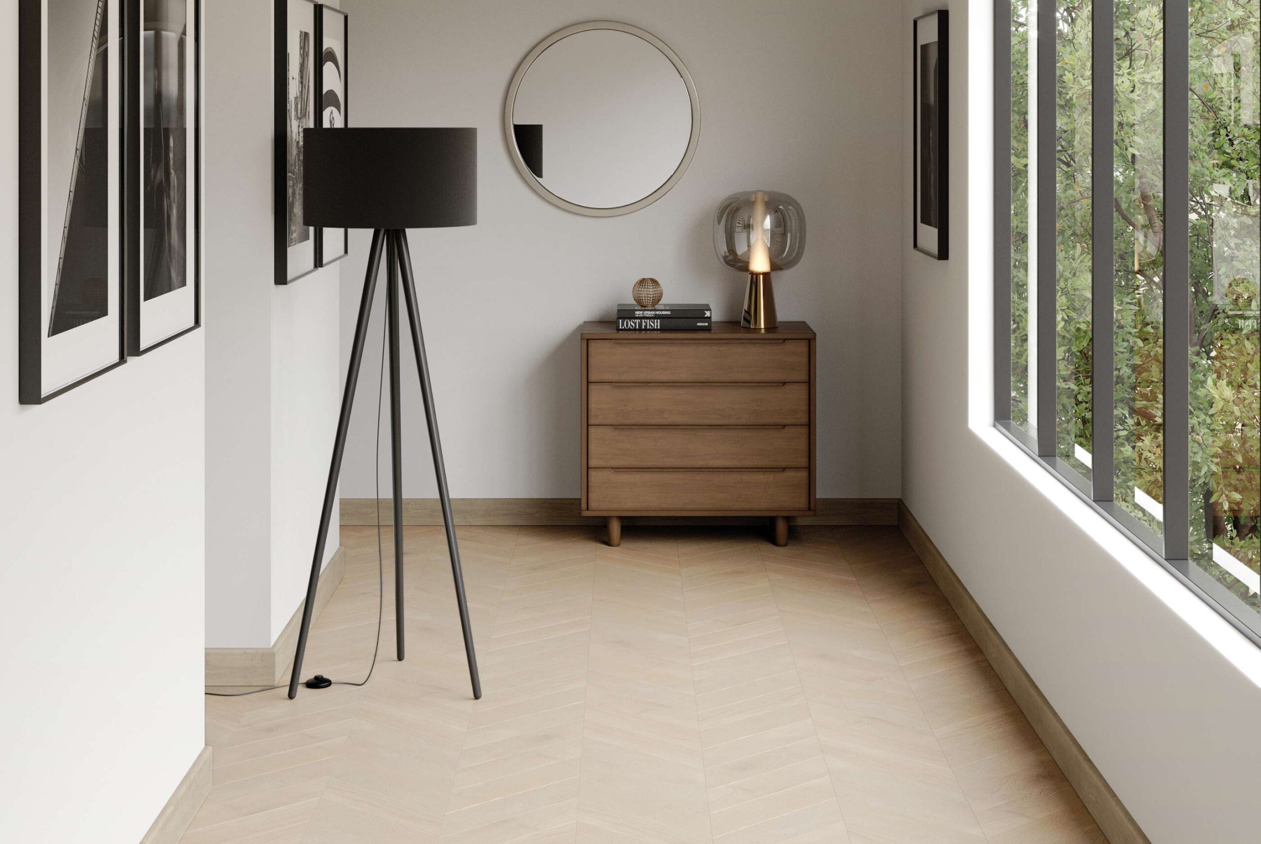 Oak Chevron Flooring Esta AB Latte extra matt lacquered – 3
